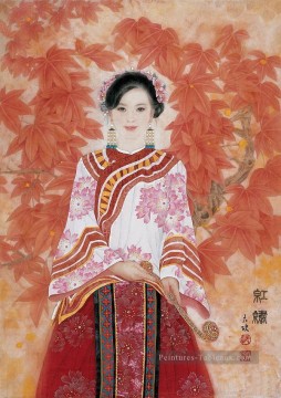 les - feuilles rouges tradition chinoise